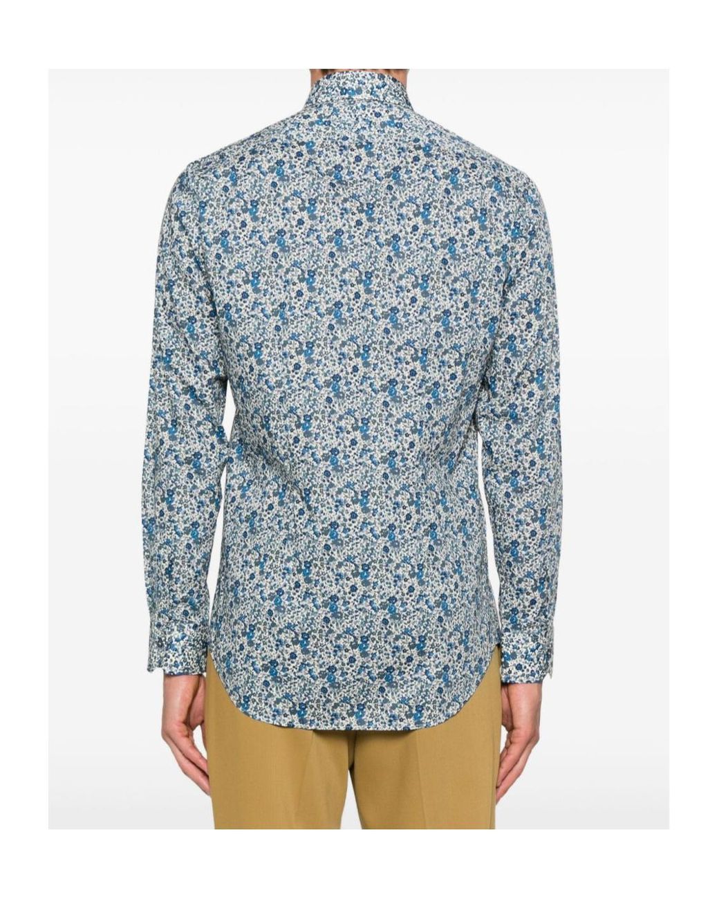 Paul Smith Blue Printed Pattern Shirt for men