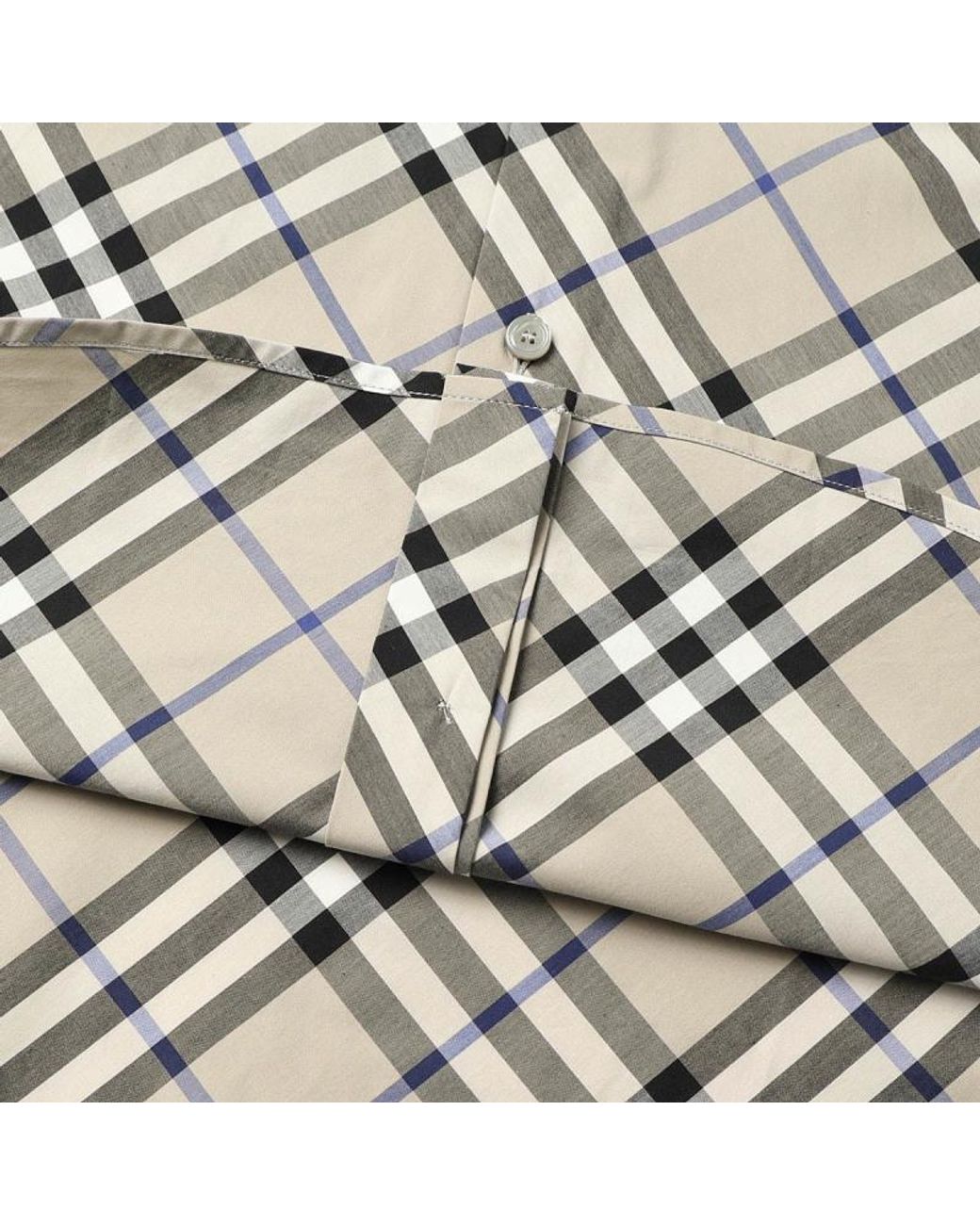Burberry Gray Checked Long Sleeved Shirt