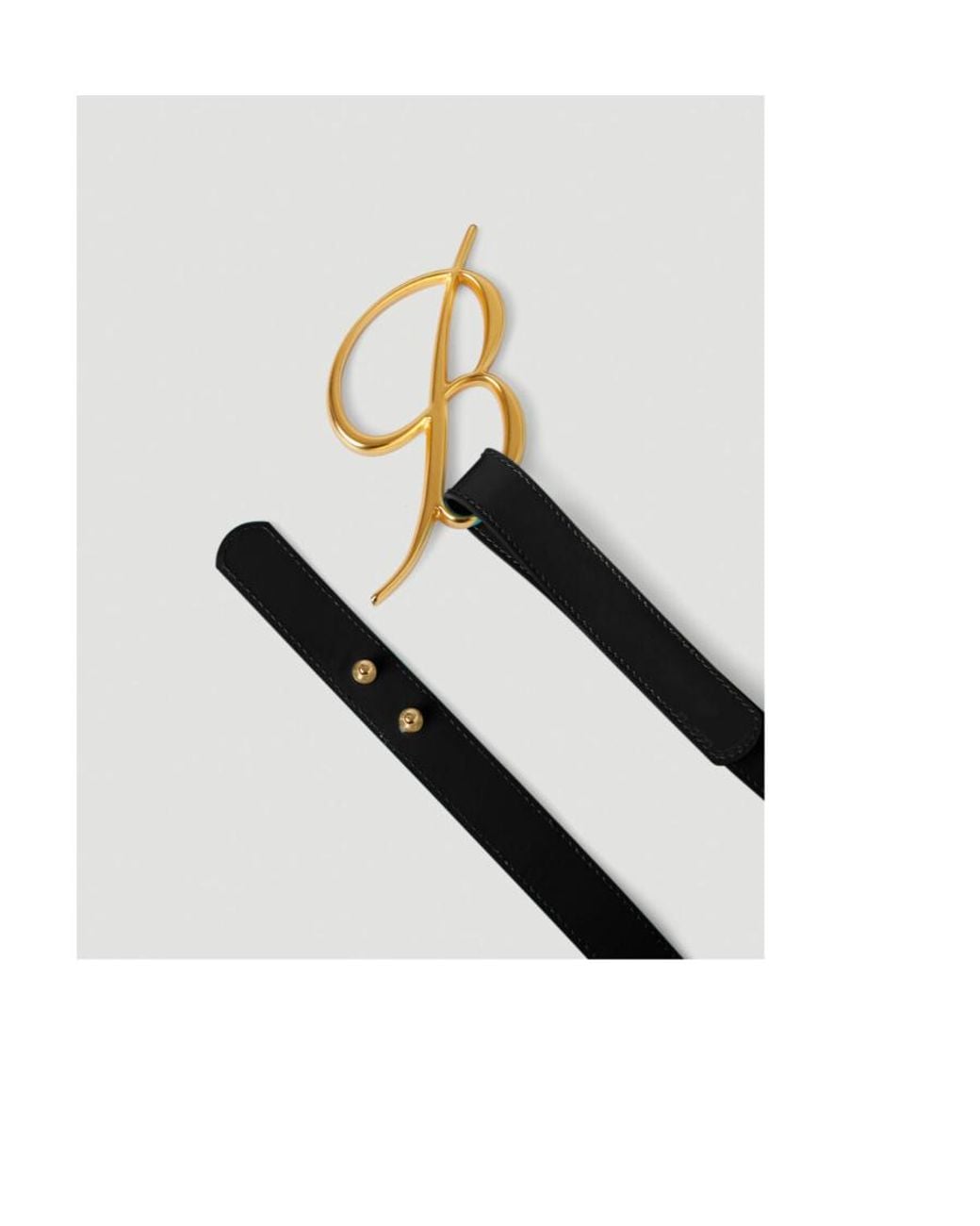 Blumarine White Logo Plaque Patent Belt