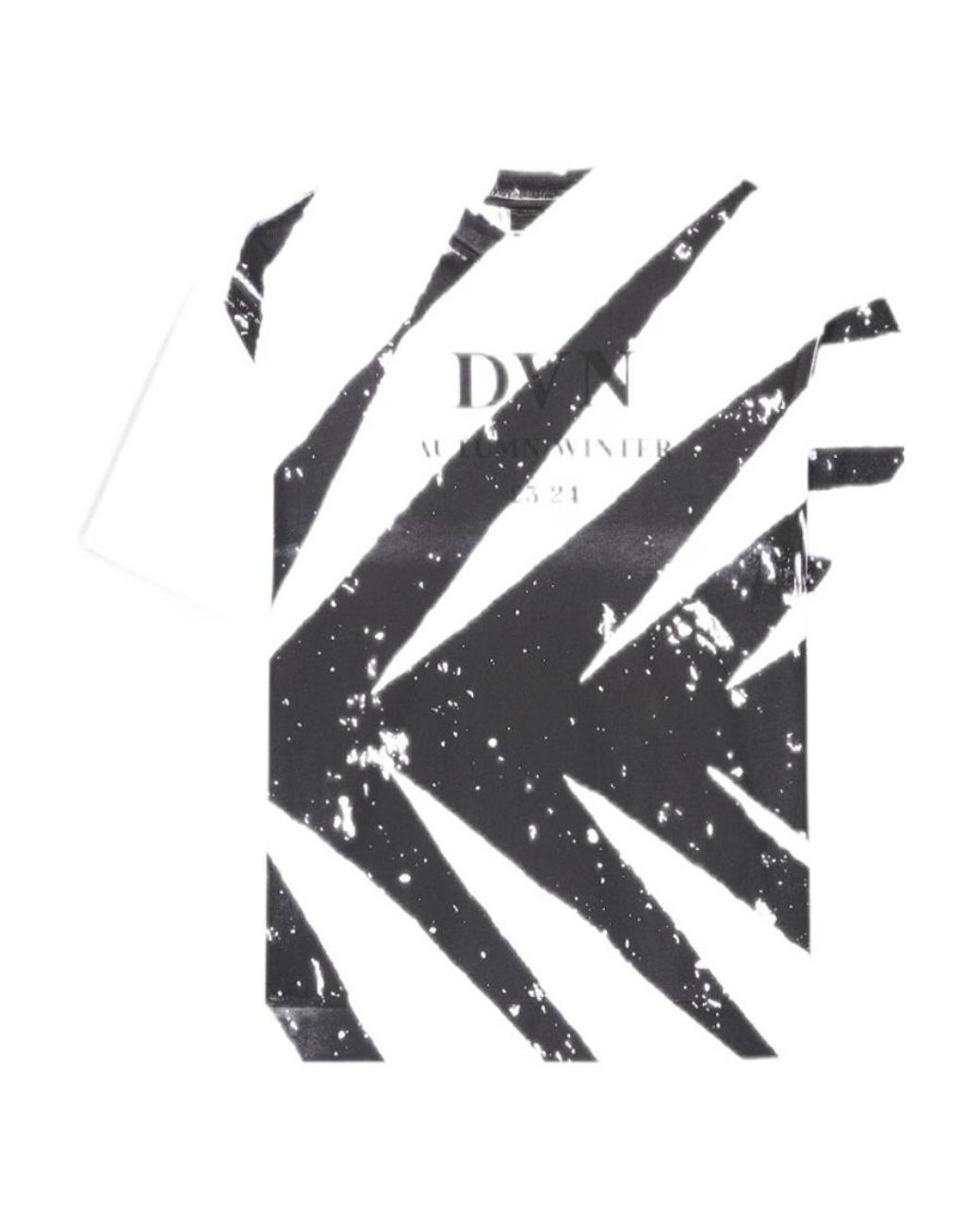 Dries Van Noten White Logo Printed Crewneck T-Shirt for men