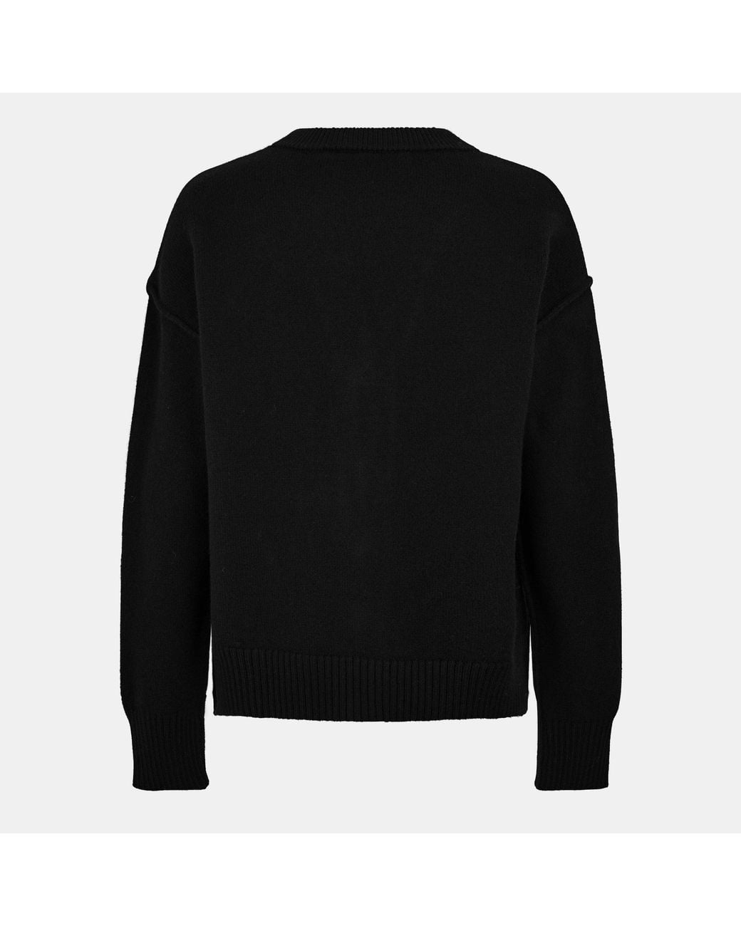AMI Black V-Neck Knit Cardigan