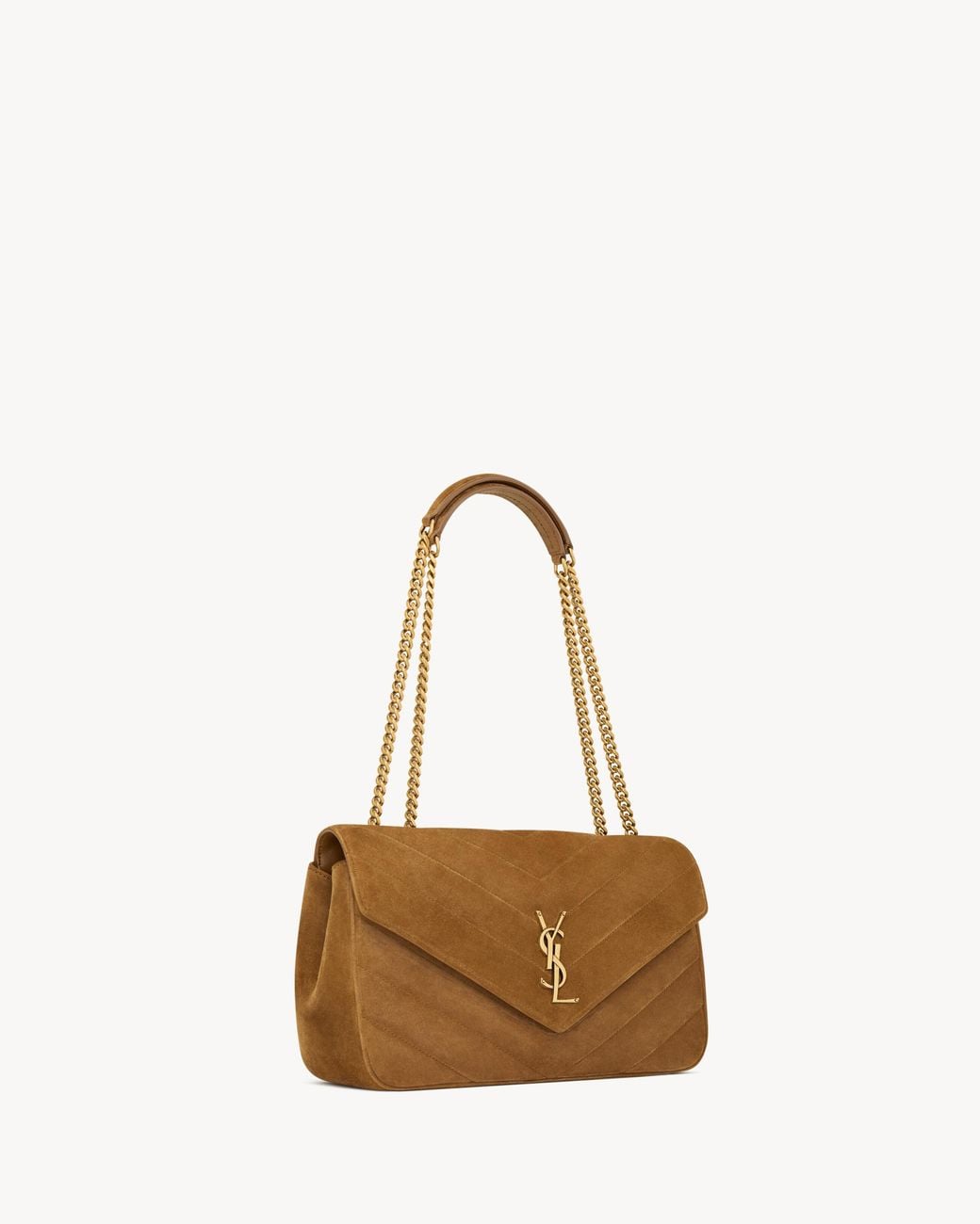 Saint Laurent Brown Loulou Medium Shoulder Bag