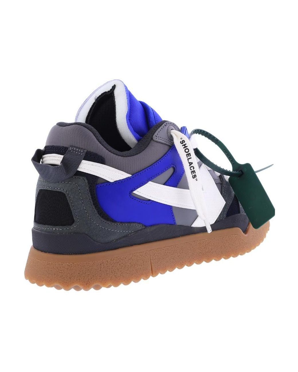Off-White c/o Virgil Abloh Blue Mid Top Sponge Round Toe Sneakers for men
