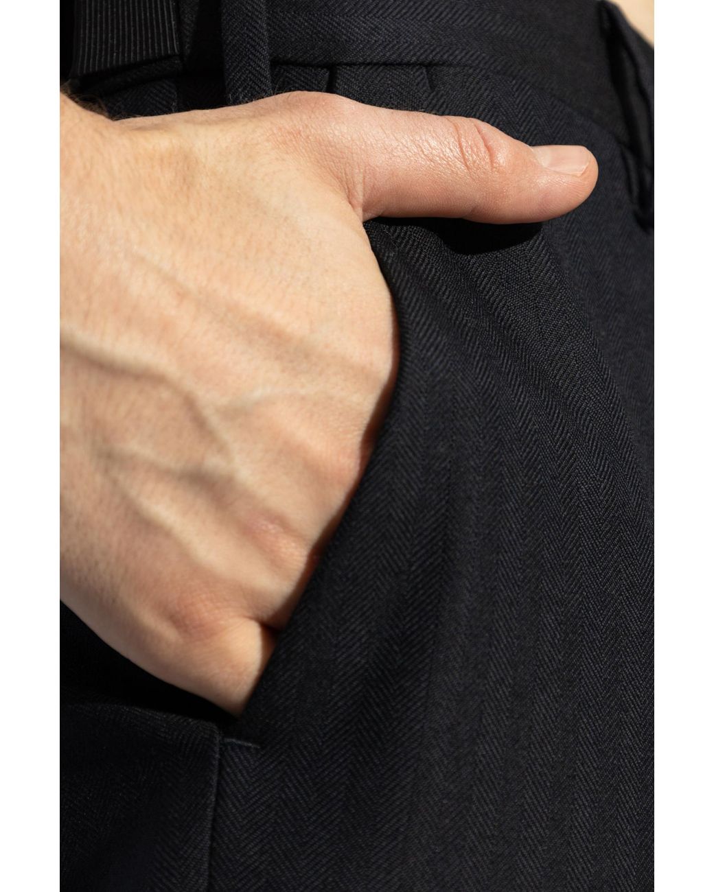 Dries Van Noten Blue Straight Casual Pants for men