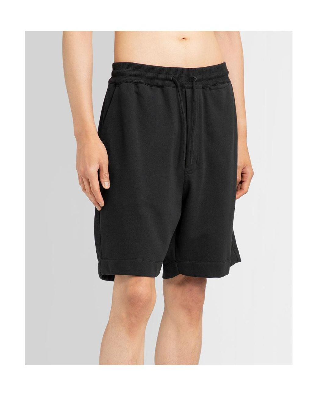 Y-3 Black Elasticated Drawstring Waistband Shorts for men