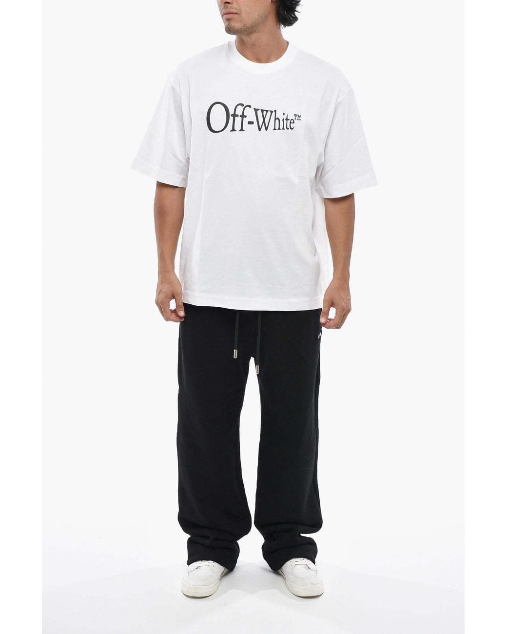 Off-White c/o Virgil Abloh White Crew Neck T-Shirt With Contrast Print for men