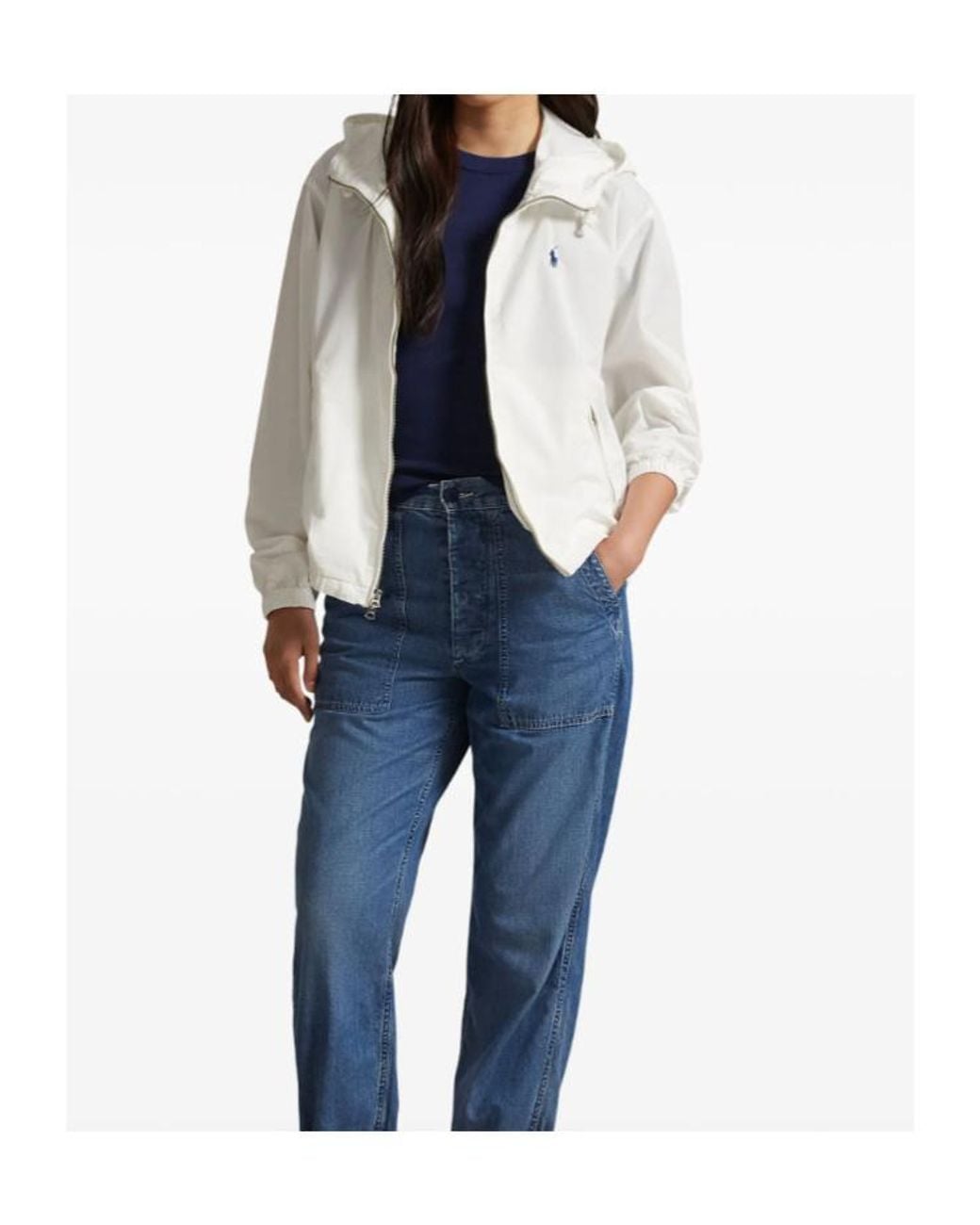Polo Ralph Lauren White Hooded Zip Jacket