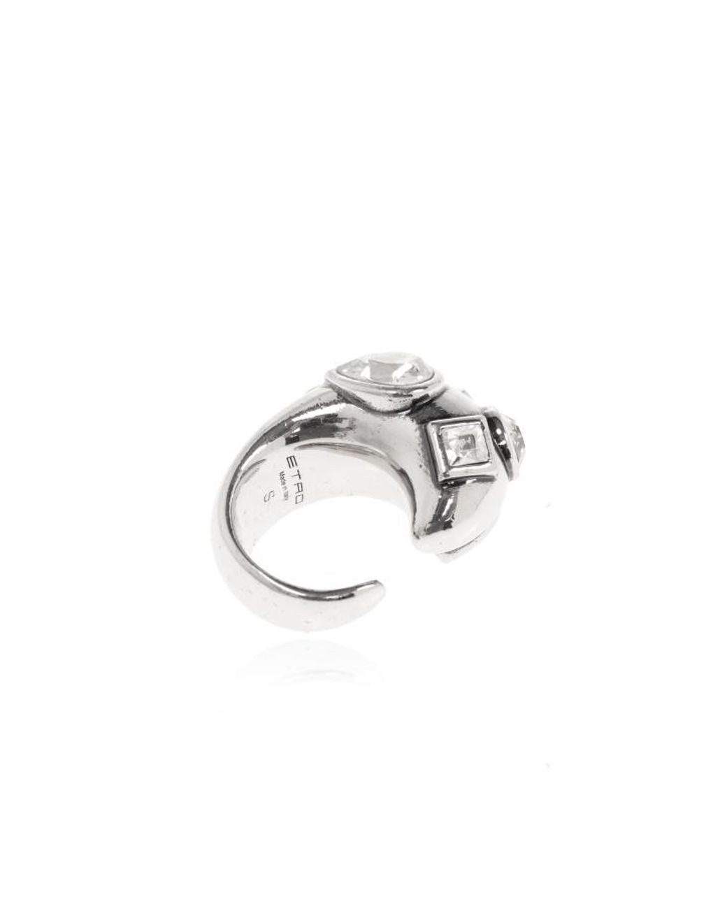 Etro White Embellished Ring