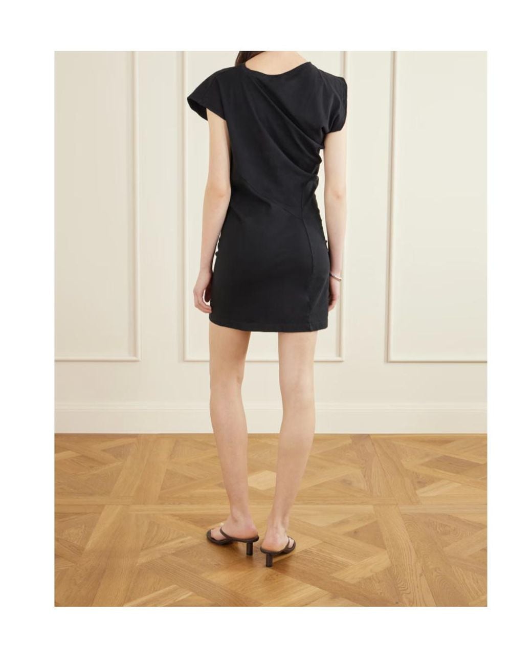 Agolde Black Round Neck Dress
