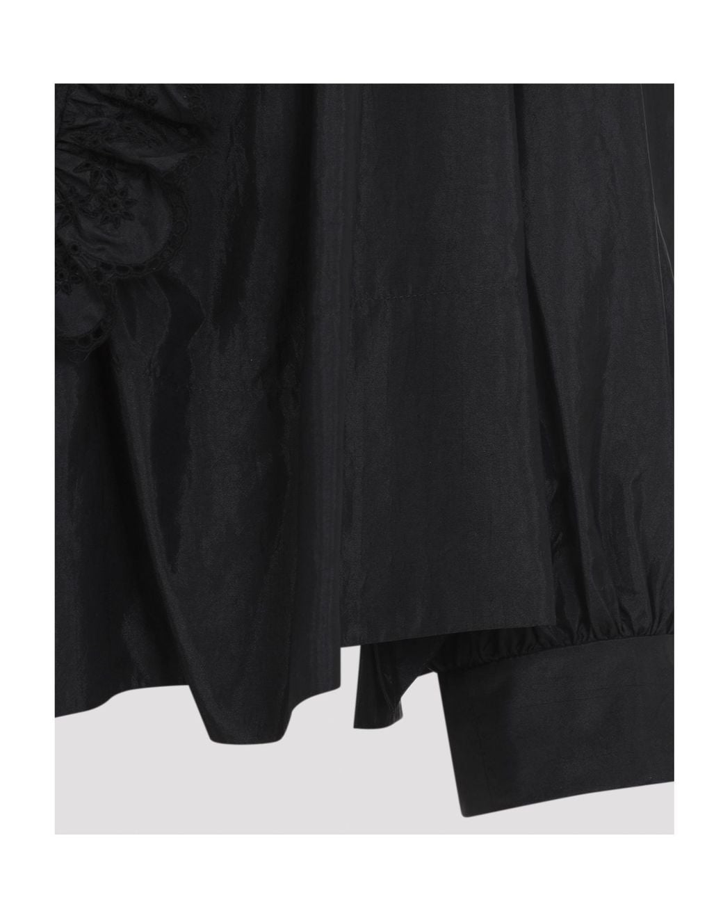 Chloé Black Chloé Gathered Ruffle Top