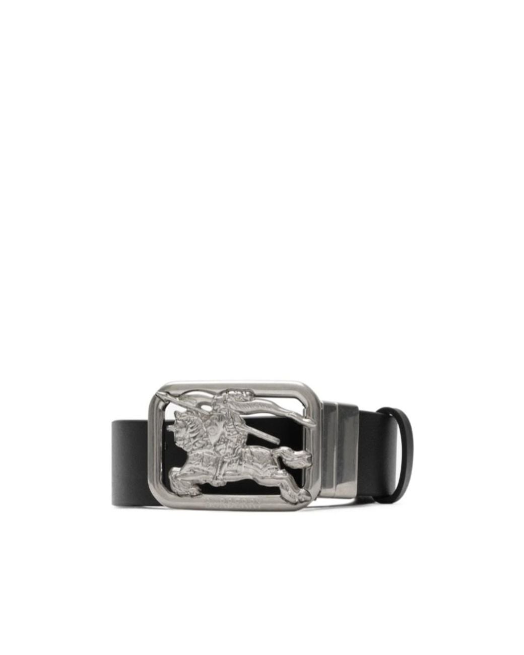 Burberry White Reversible Leather Rider Belt for men