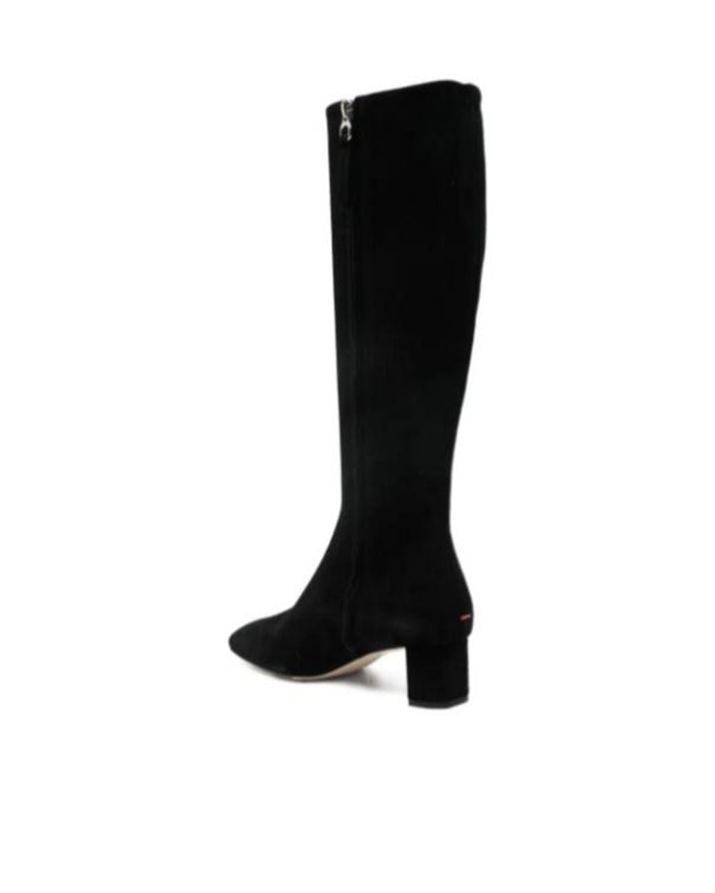 Aeyde Black Low-Heel Suede Boots