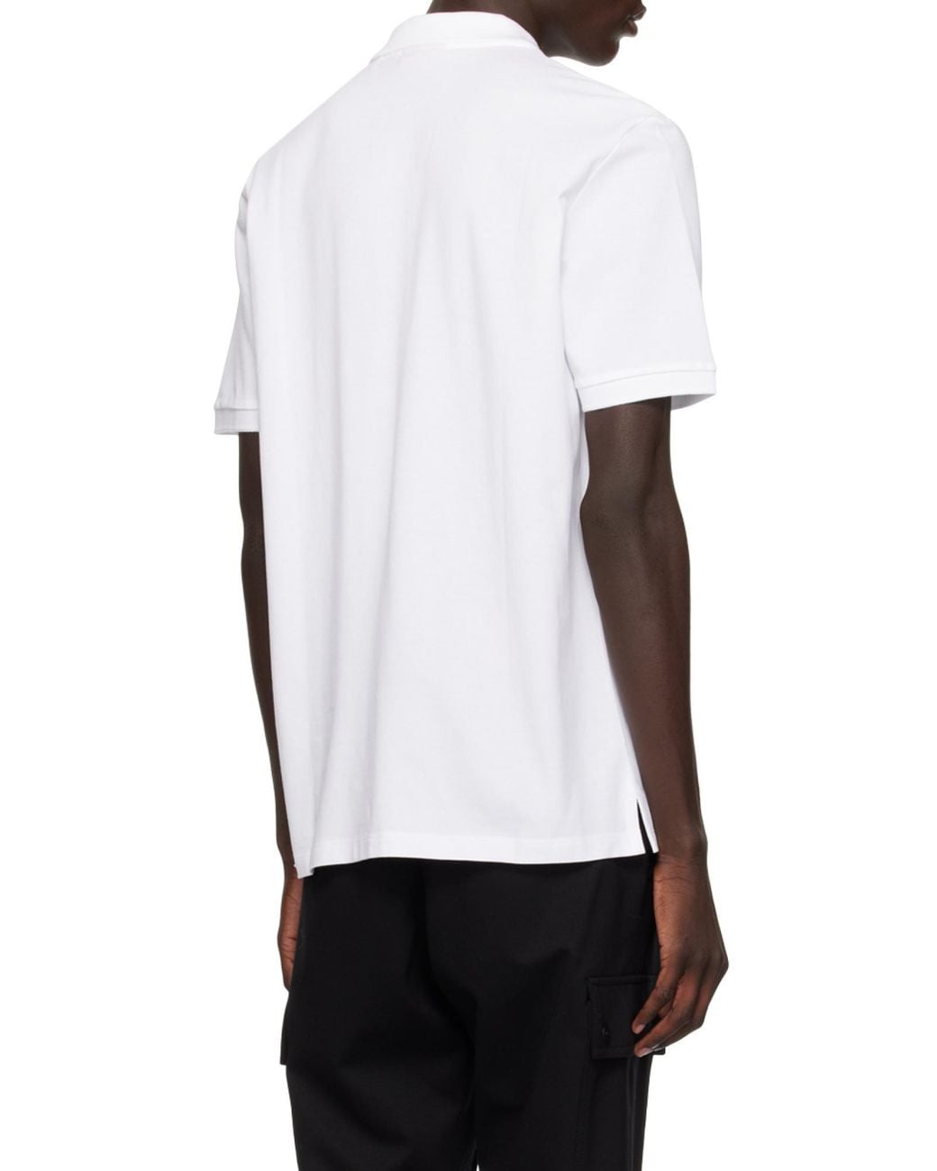 Boss White Hugo Donos Logo Polo Shirt for men