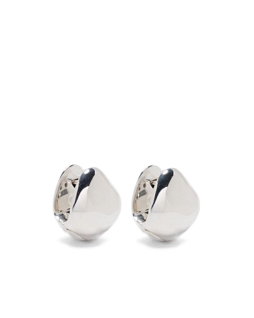 Phoebe Philo White Pebble Earrings