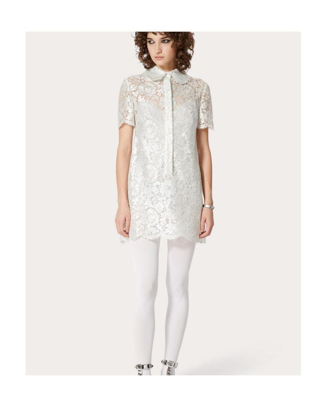 Valentino White Logo Dress
