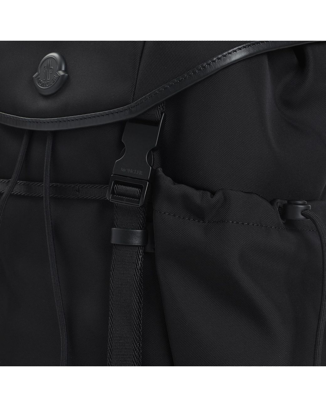 Moncler Black Flap Backpack for men