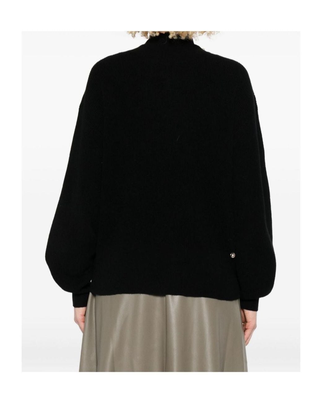 Liu Jo Black Pearl-Embellished Sweater