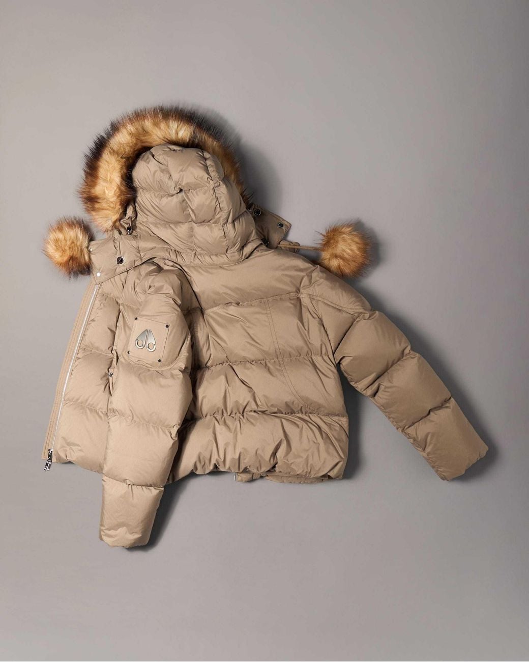 Moose Knuckles Brown Everest Hooded Down Puffer