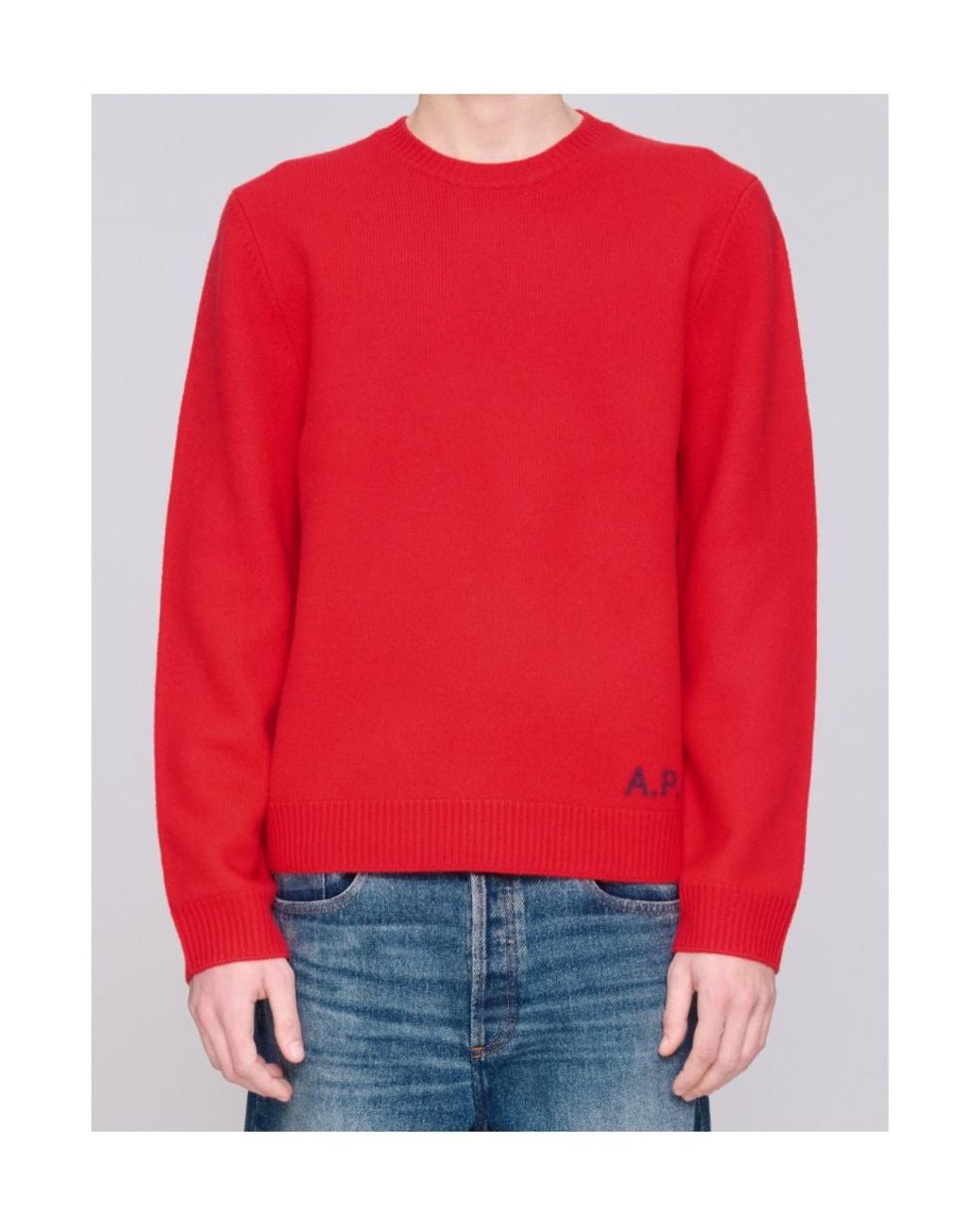 A.P.C. Red Edward Sweater for men