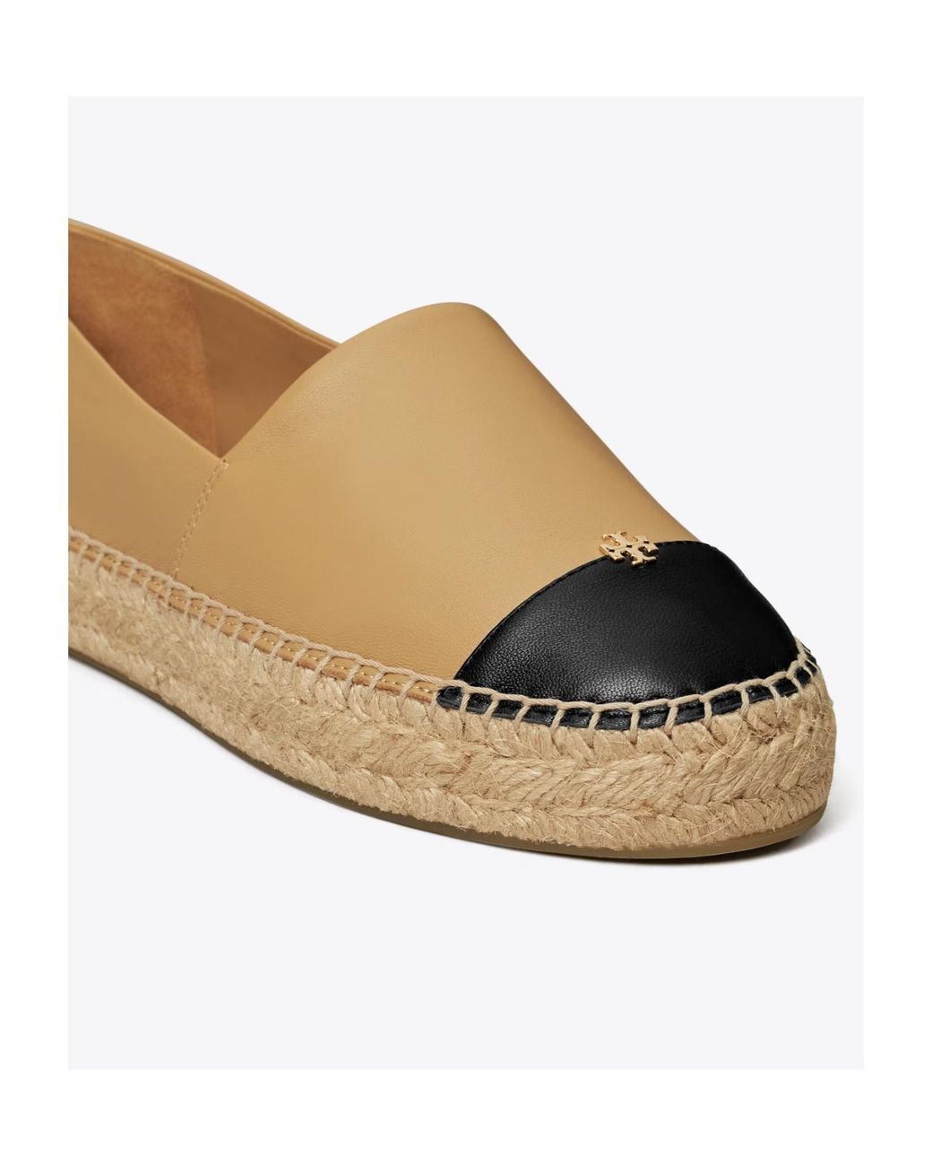 Tory Burch Black Cap-Toe Espadrilles