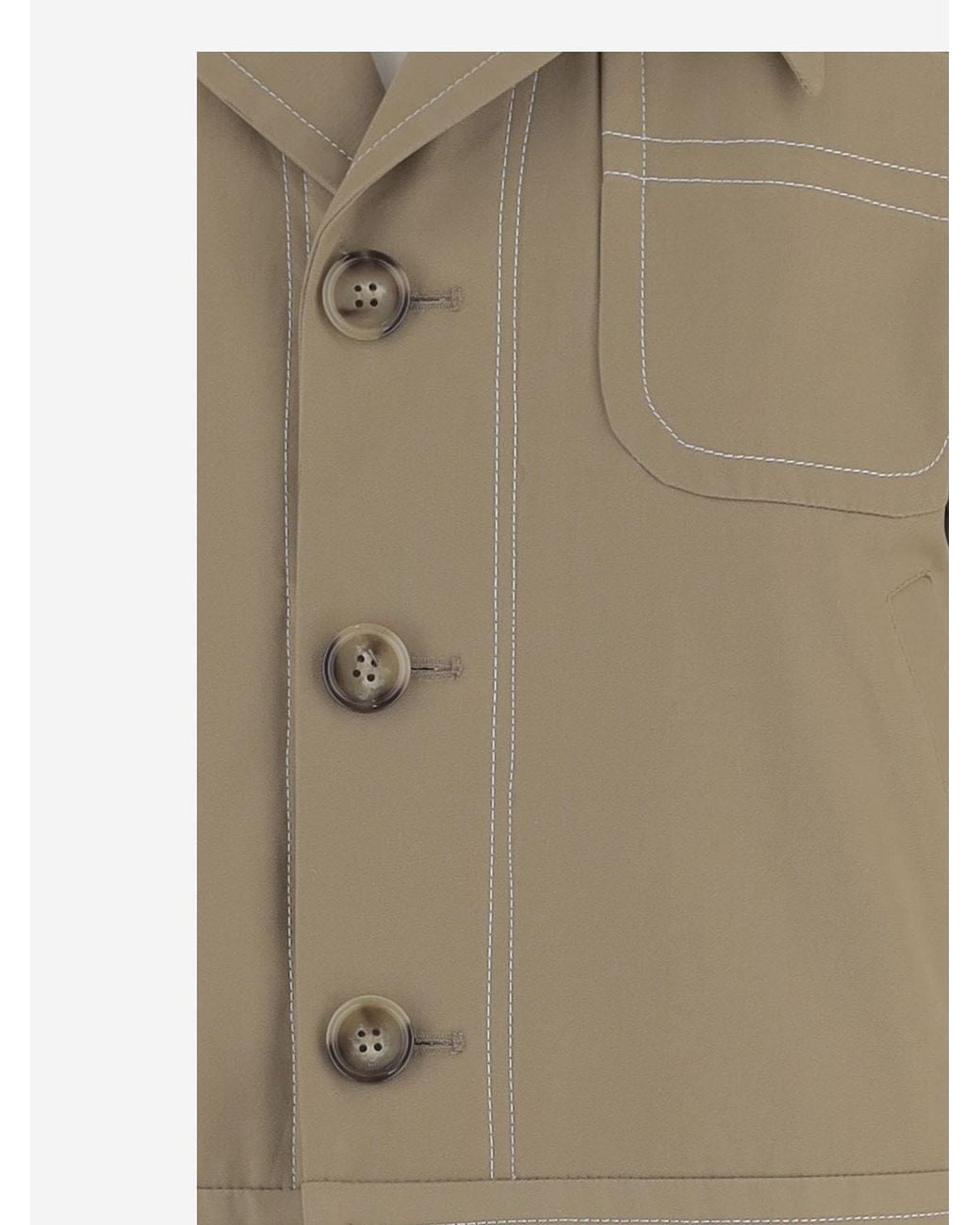 AMI Natural Ami Long Sleeved Buttoned Jacket