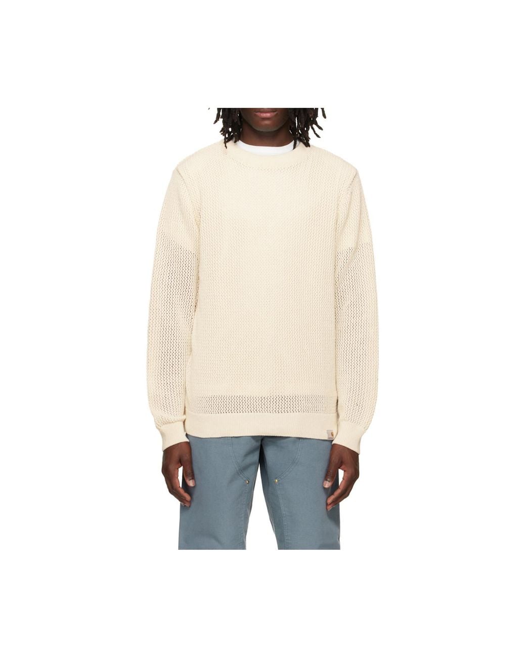 Carhartt Natural Stockton Crewneck Jumper for men
