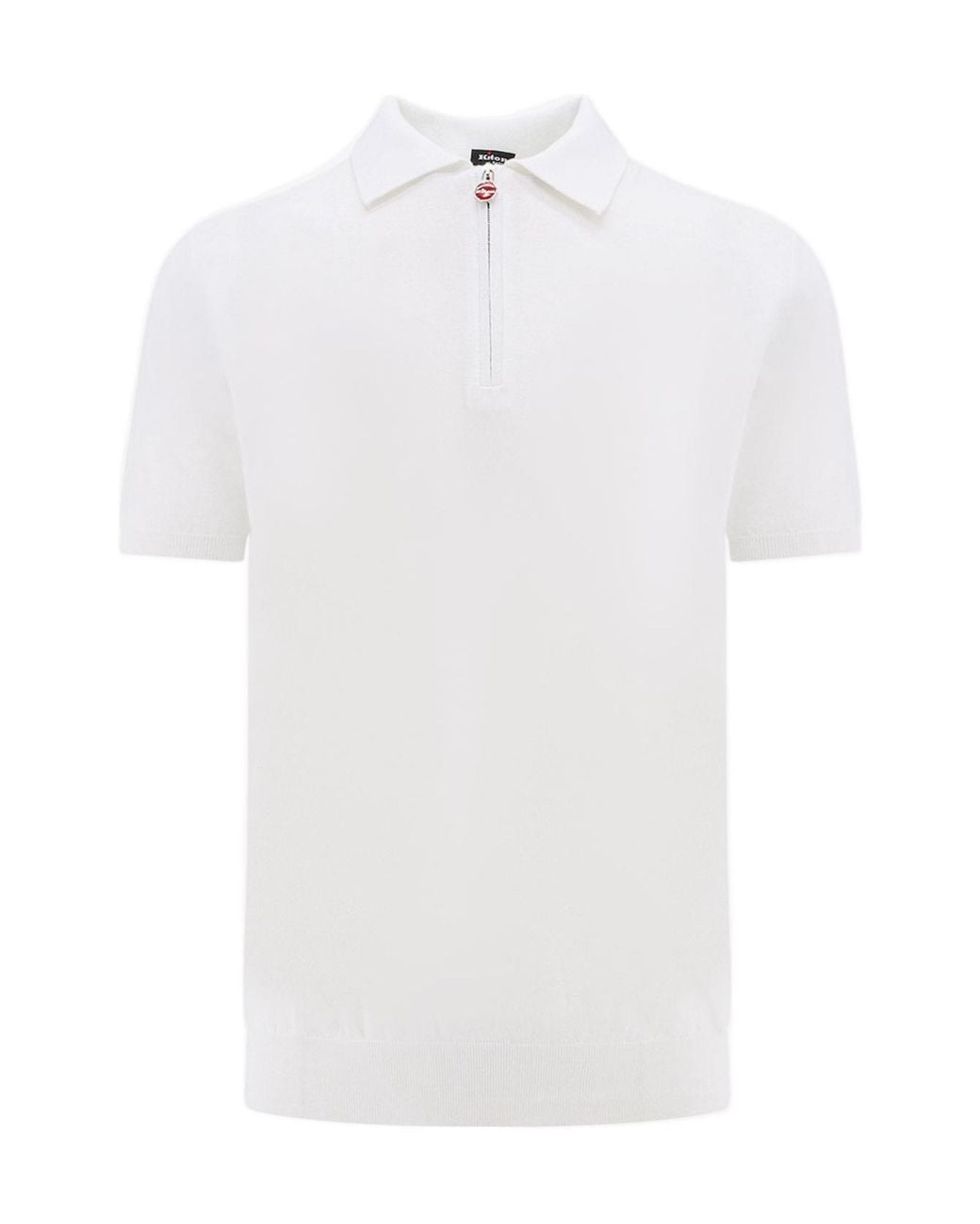 Kiton White Short-Sleeved Polo Shirt for men