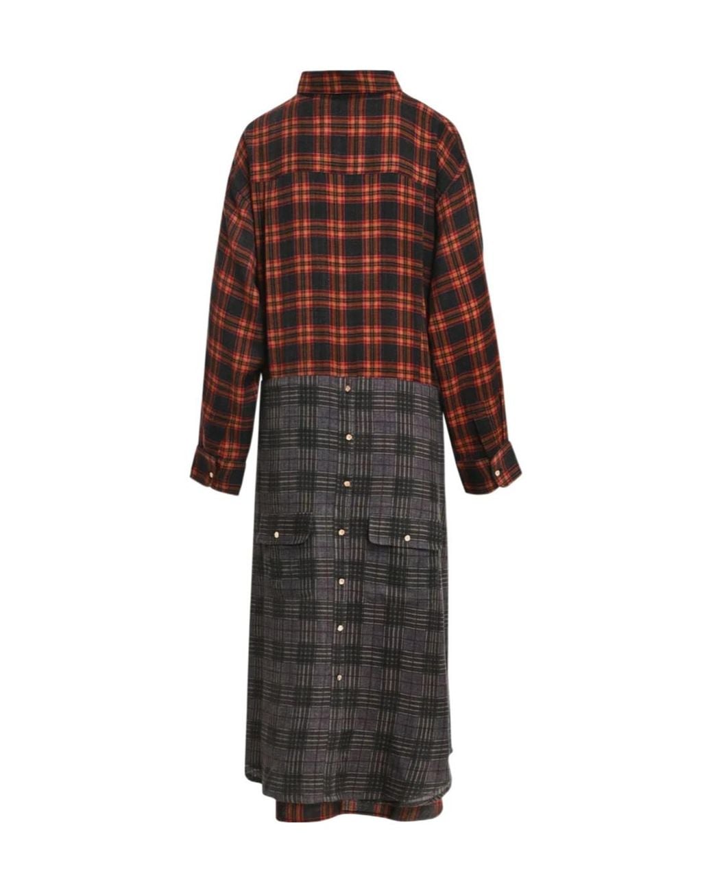 Essentiel Antwerp Red Long-Sleeve Shirt Dress
