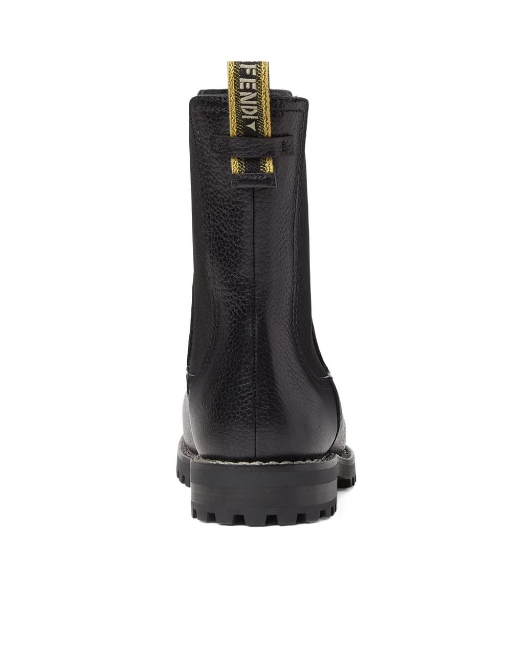 Fendi Black Commando Chelsea Boots