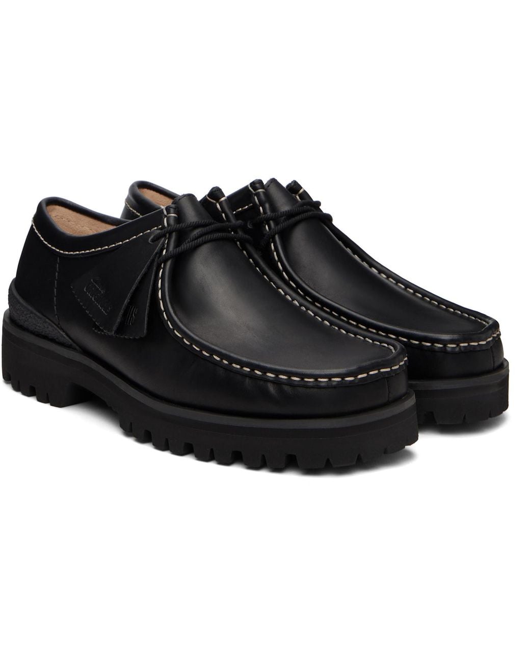 Clarks Black Walla Yukoner Derby Shoes for men