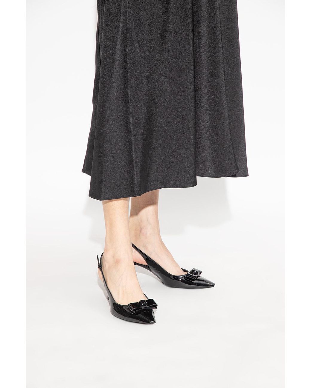 Ferragamo Black Vara Bow Slingback Pumps