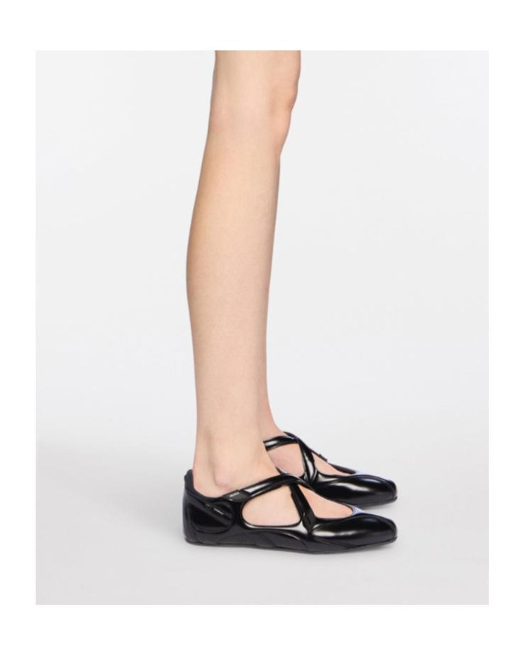 The Attico Black The Floor 01 Ballerina Flats