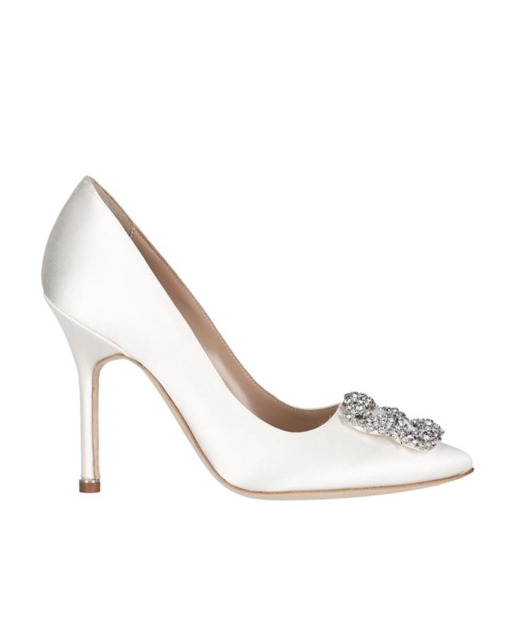 Manolo Blahnik Metallic Hangisi Satin Pumps