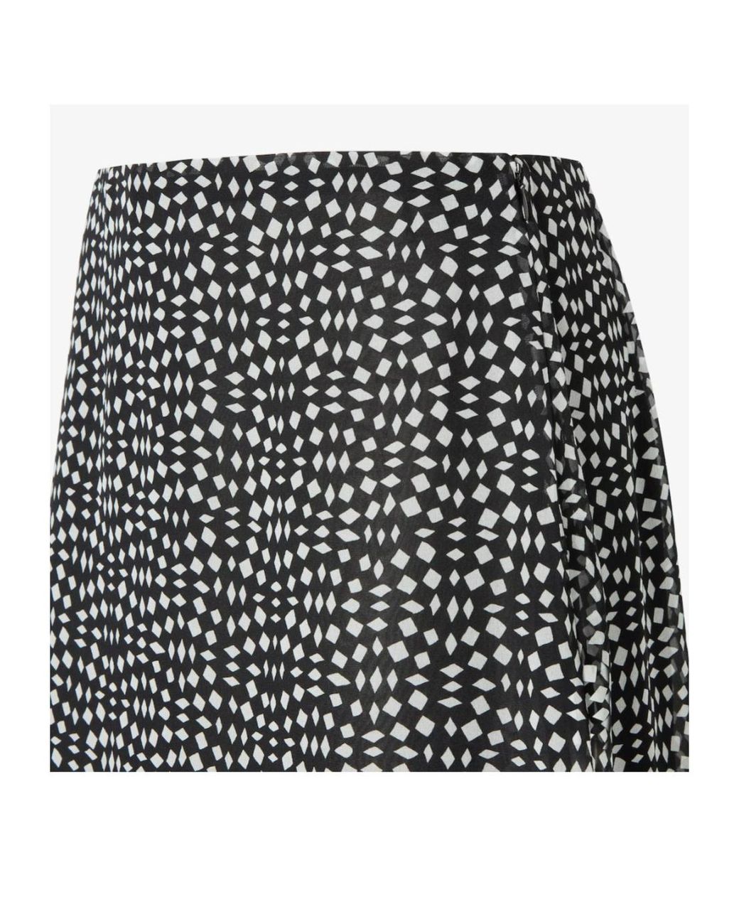 Fendi Gray And Printed Georgette Skirt