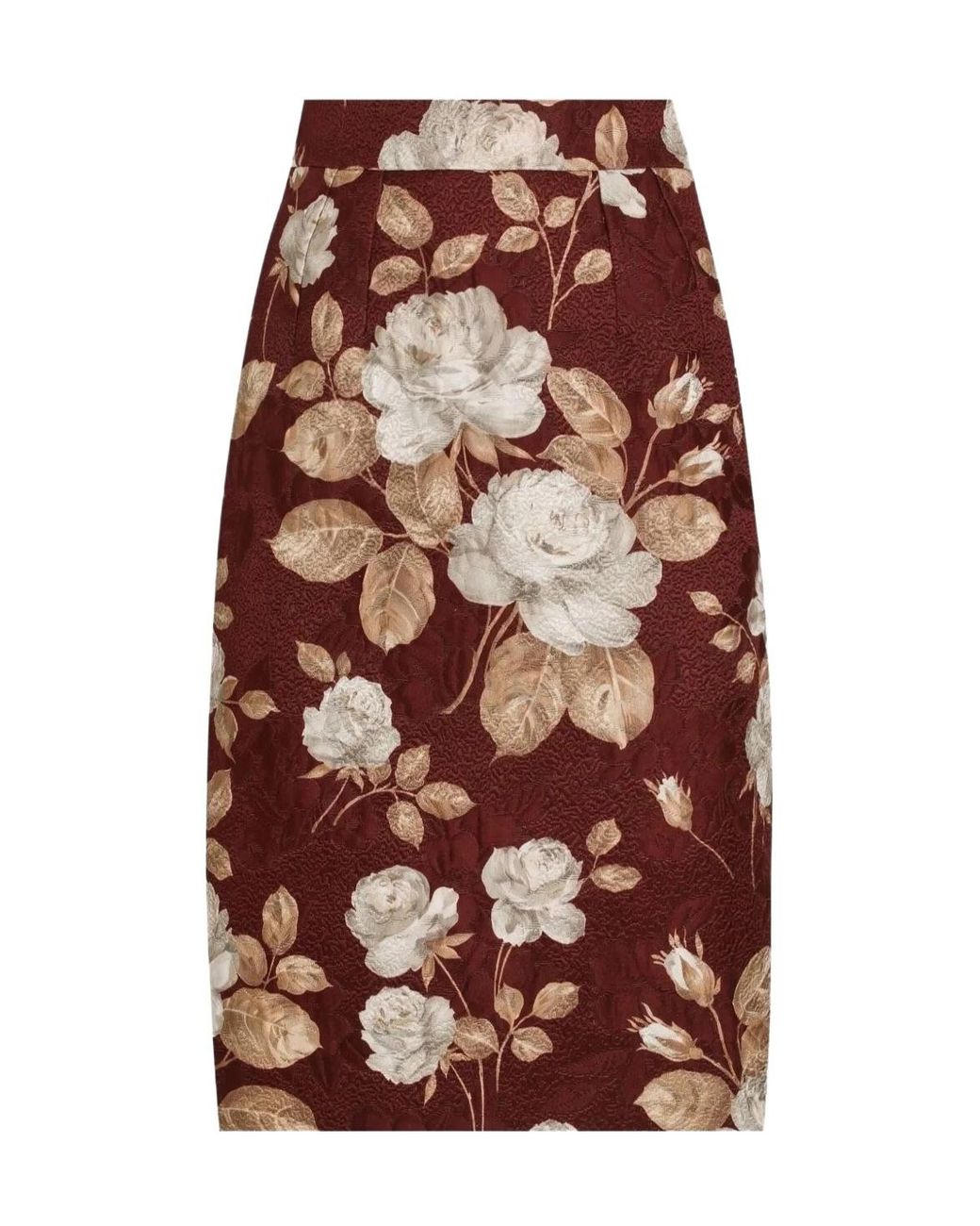 Dolce & Gabbana Multicolor Floral Printed Midi Skirt