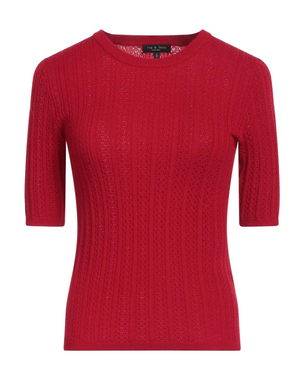 Rag & Bone Red Plain Colour Jumper