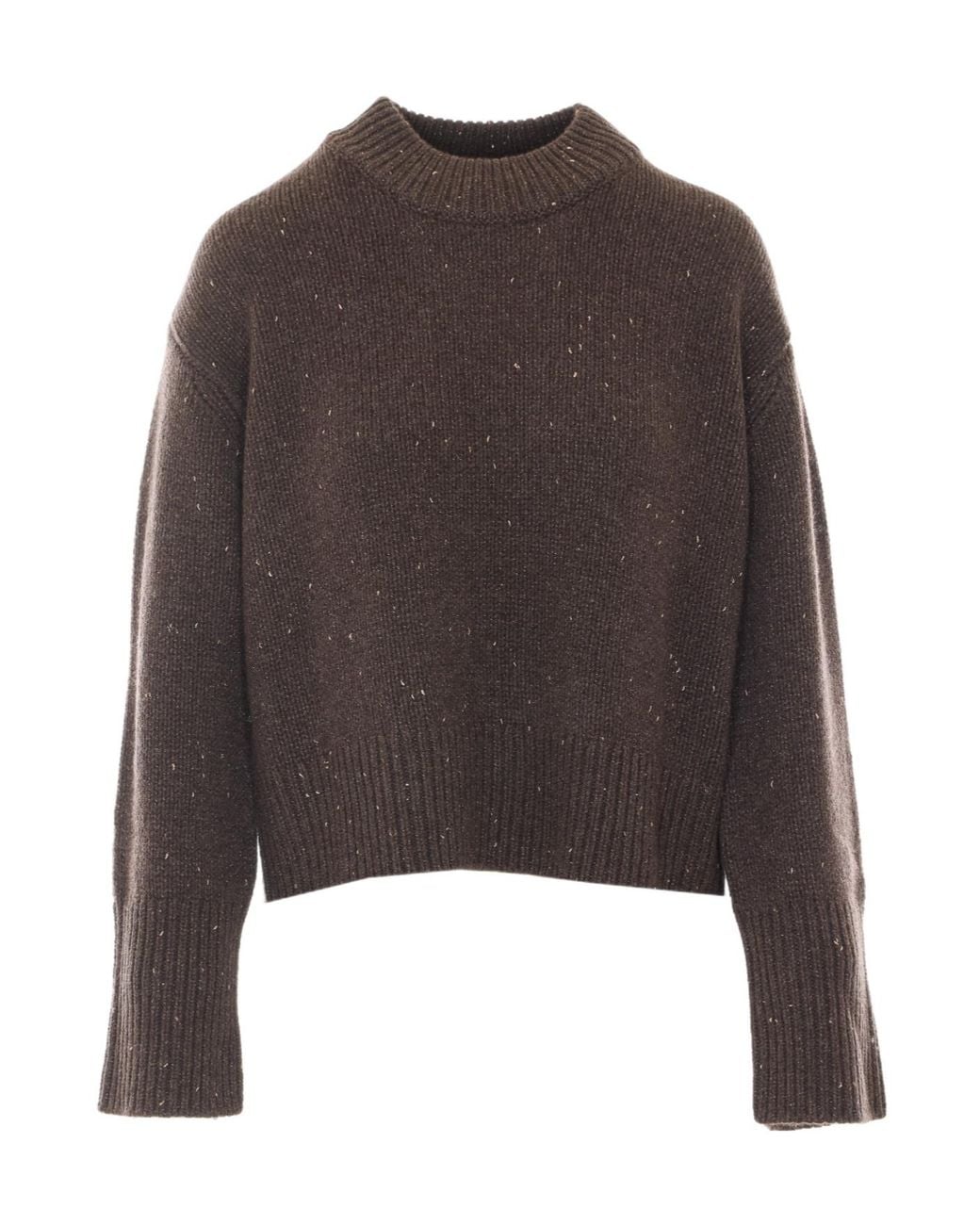 Lisa Yang Brown Tarie Sparkle Knitted Sweater