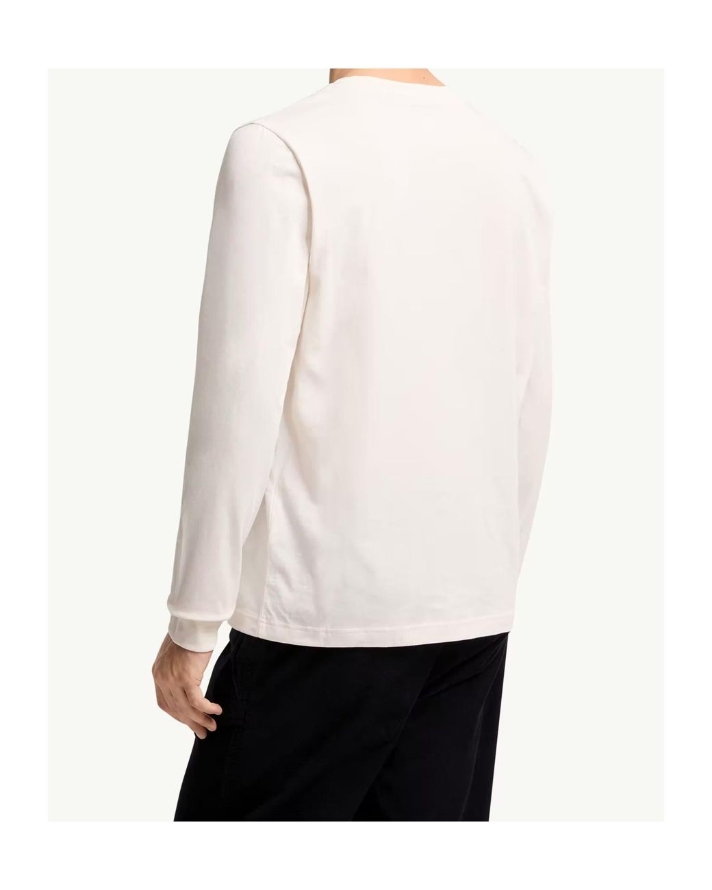 Moncler White Long-Sleeved T-Shirt for men