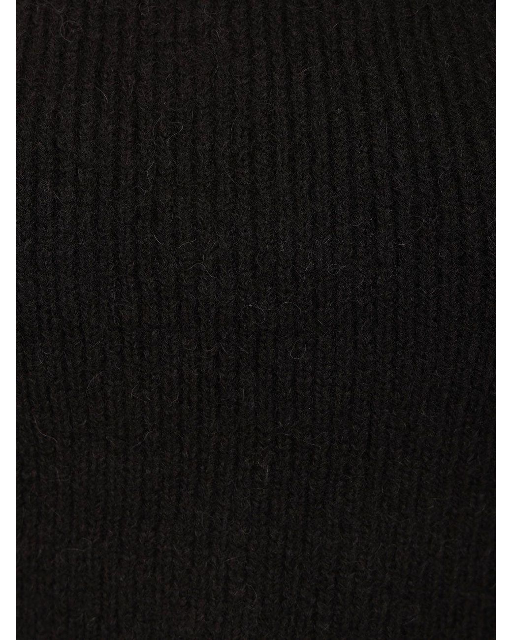 ROTATE BIRGER CHRISTENSEN Black Ruffle Peplum Knitted Sweater