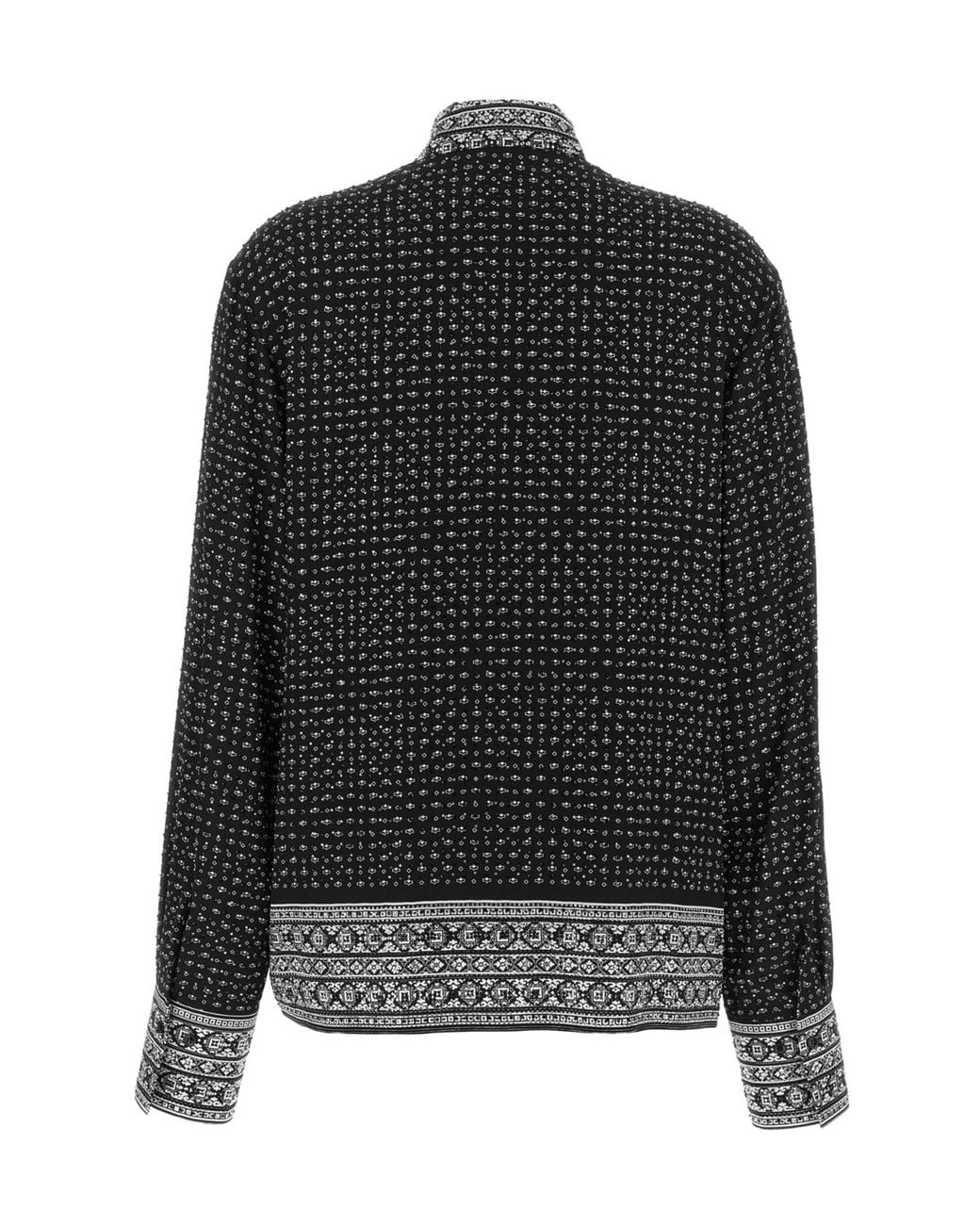 Ermanno Scervino Black Bandana Crystal Shirt