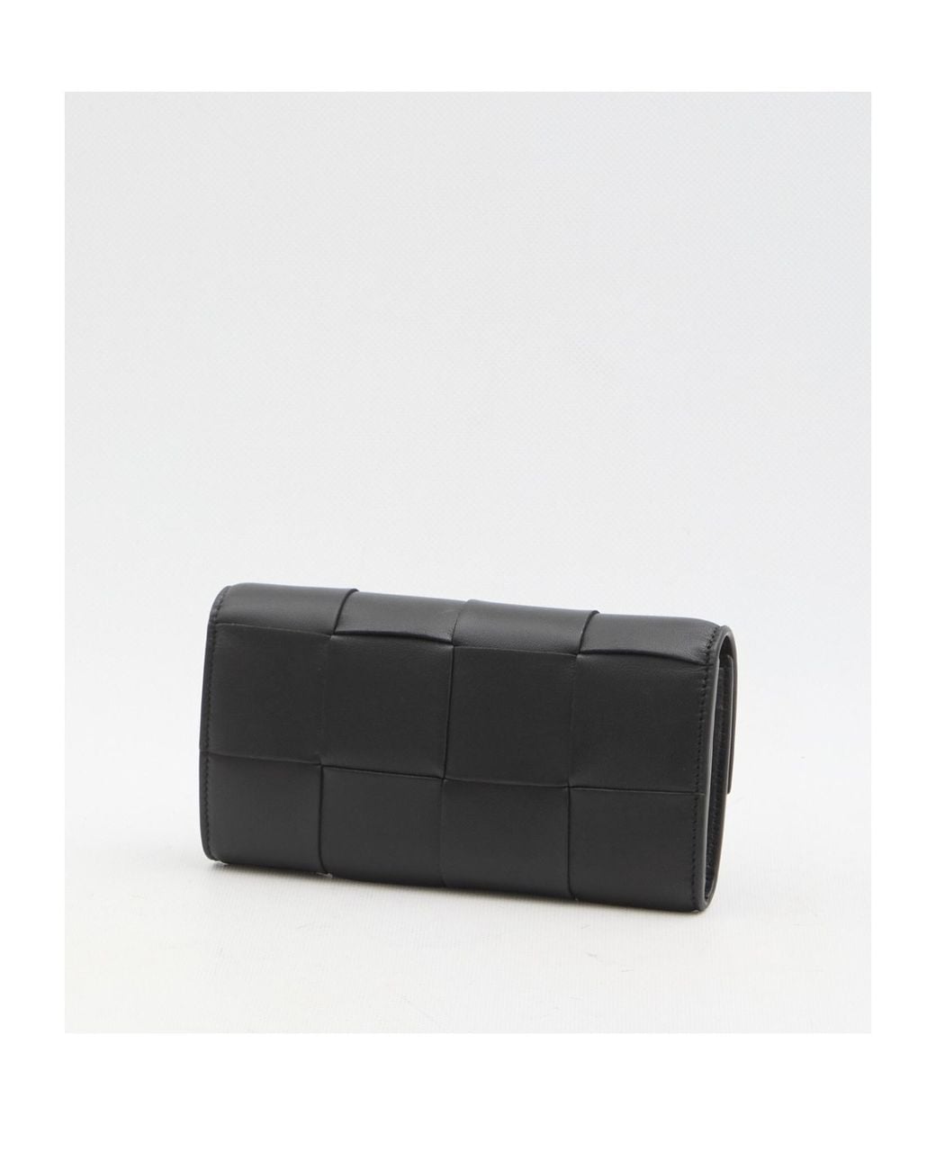 Bottega Veneta Black Cassette Woven Wallet