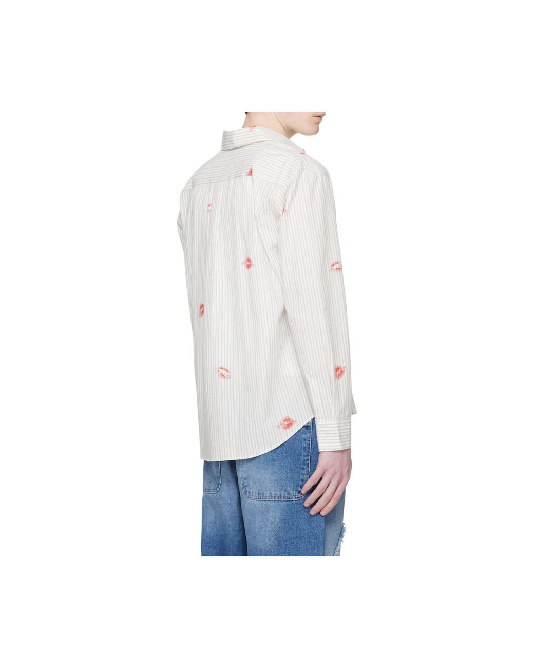 Carne Bollente White Business Sensual Striped Shirt for men