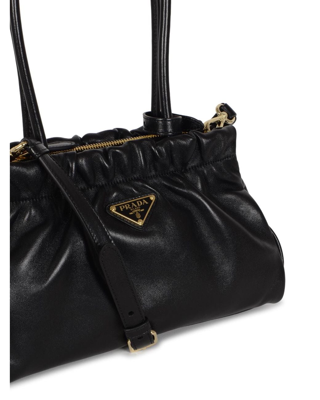 Prada Black Logo Shoulder Bag