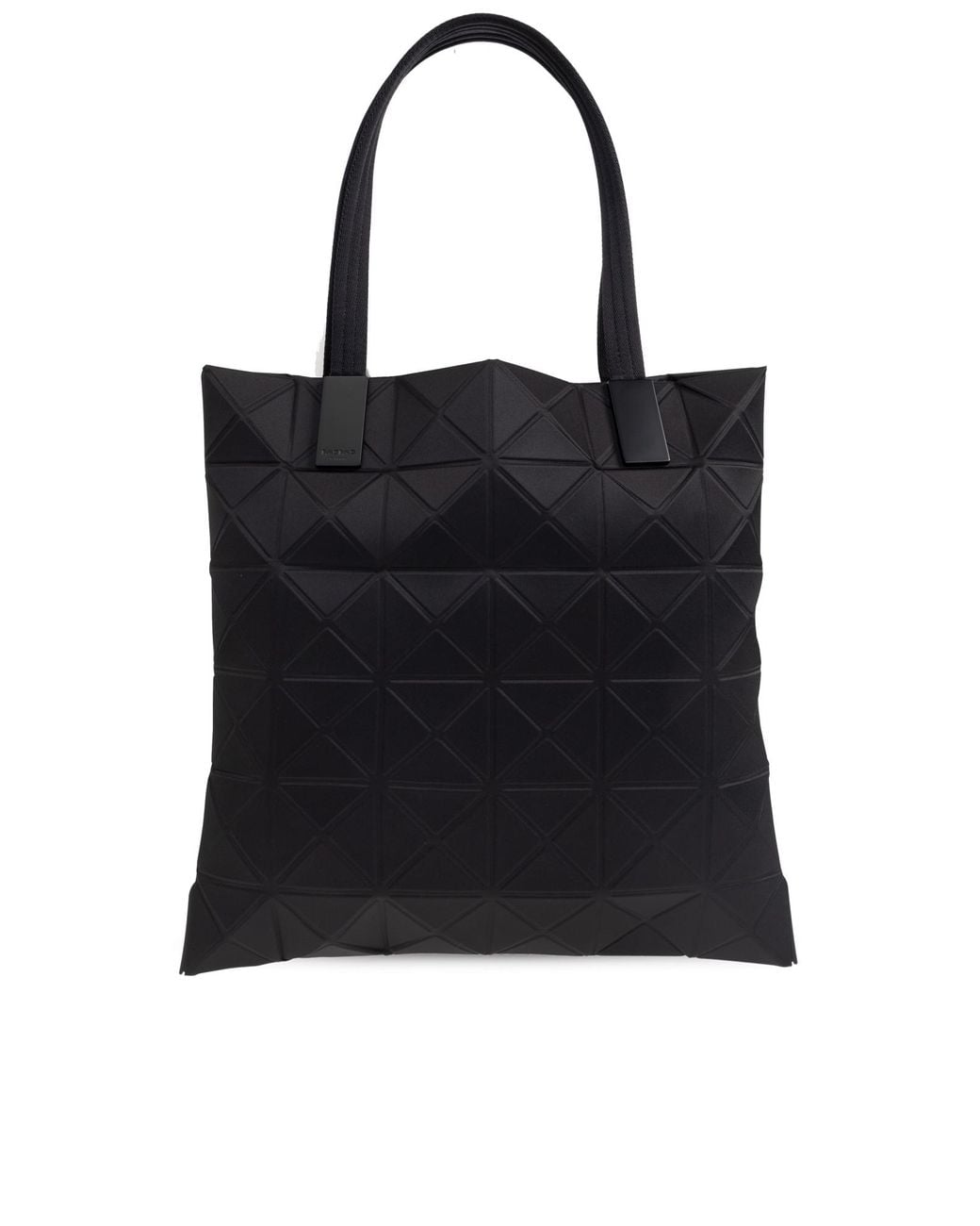 Issey Miyake Black Track Geometric-Pattern Tote Bag