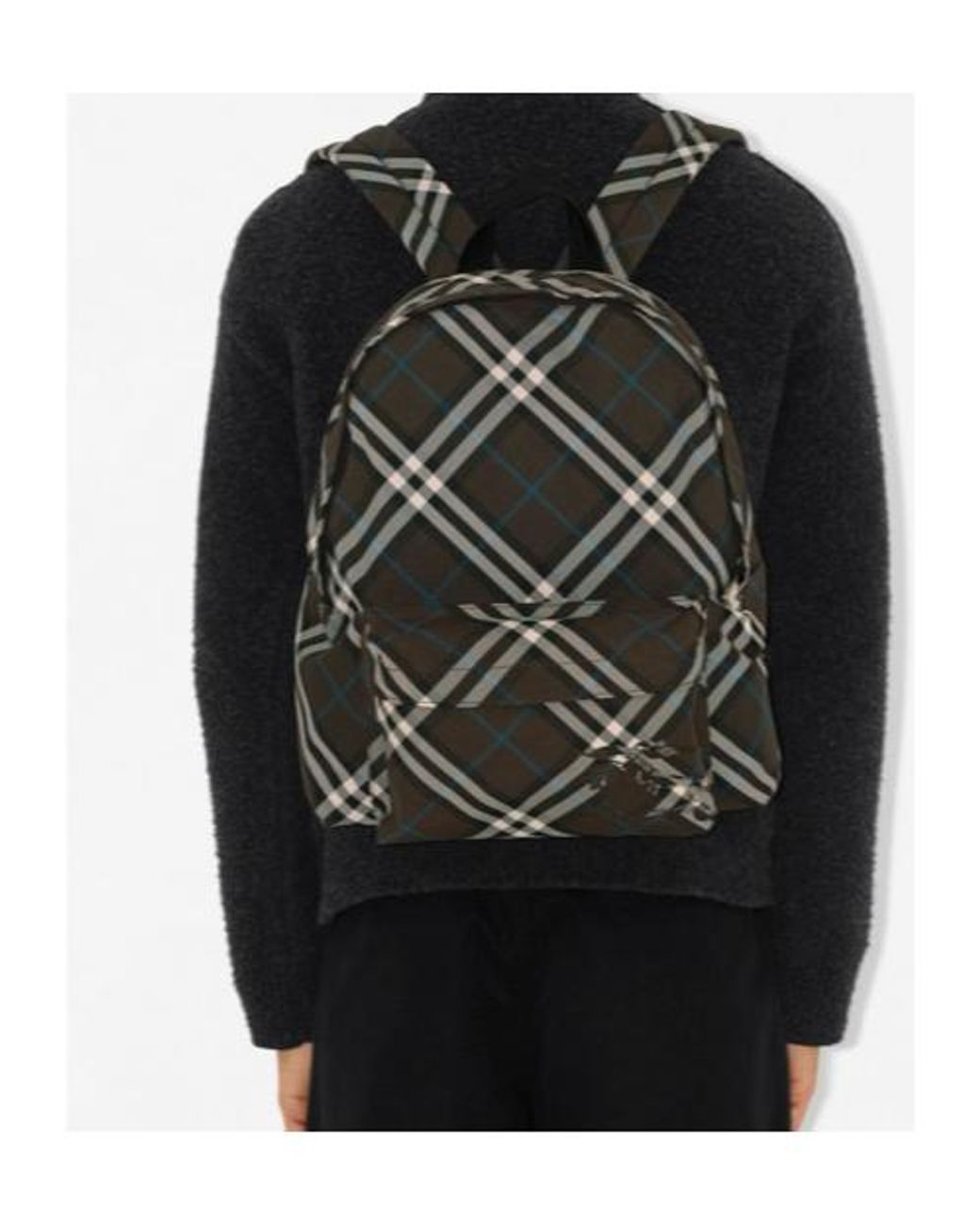 Burberry Black Vintage Check Backpack for men