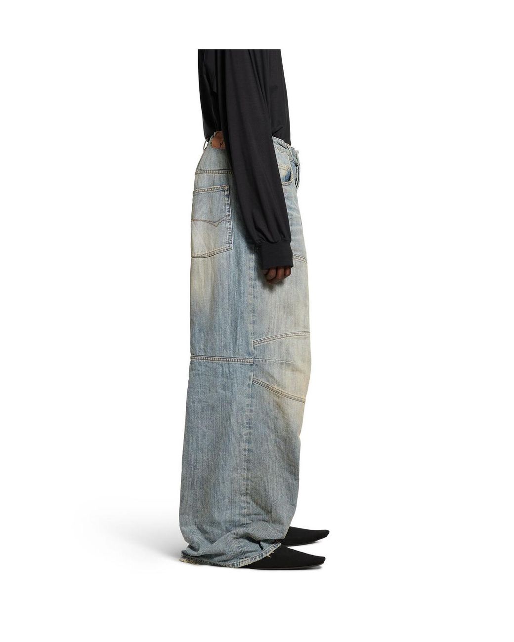 Balenciaga Blue Baggy Jeans for men
