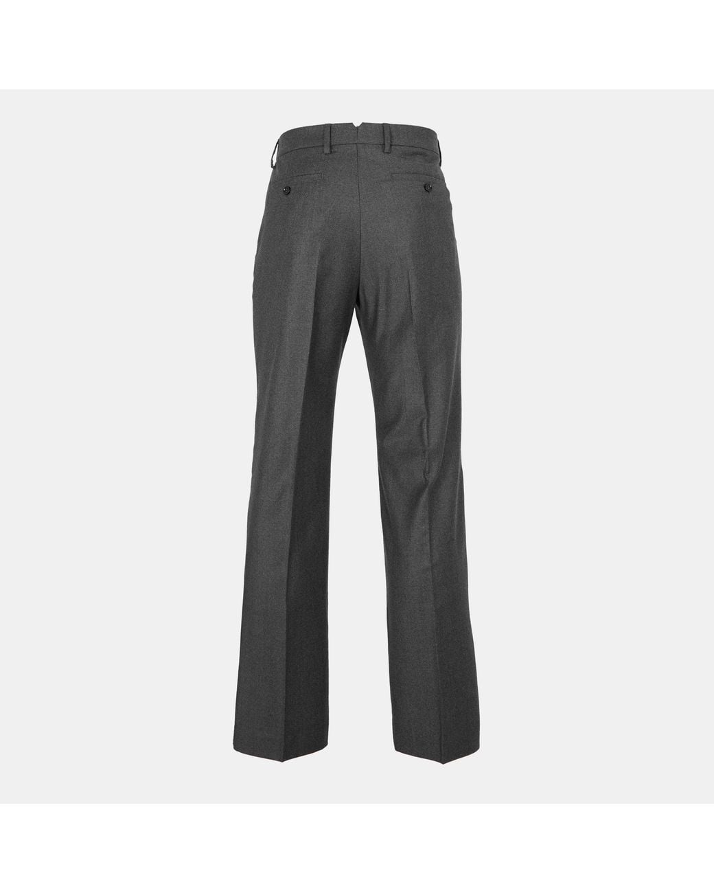AMI Gray Straight Leg Trousers for men