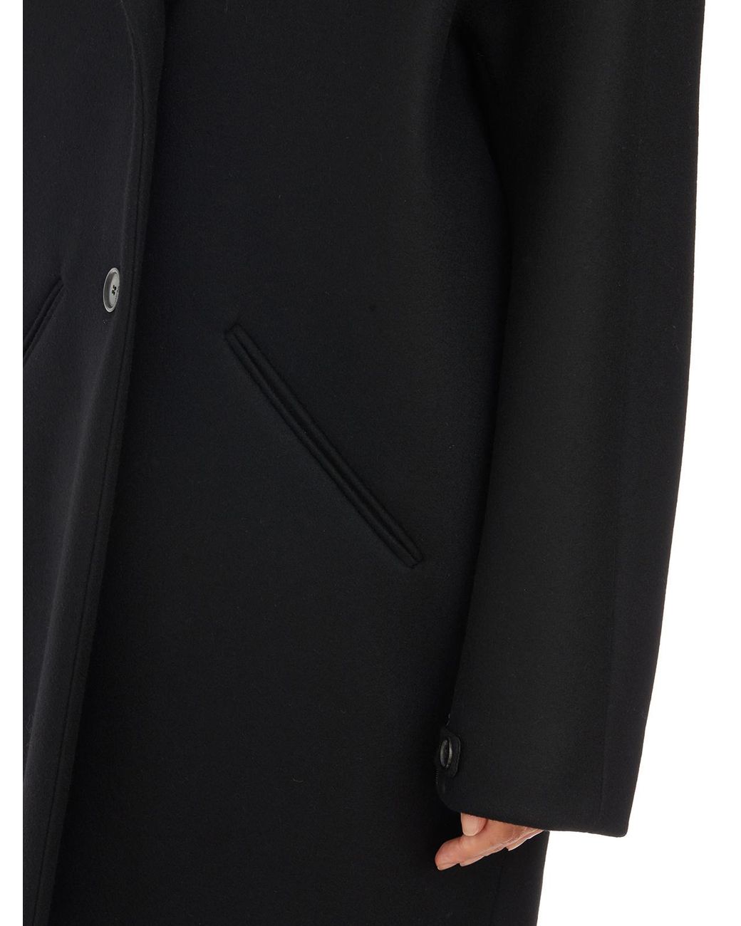 Courreges Black Single-Breasted Coat