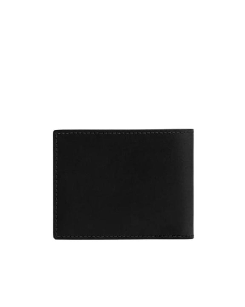 COACH Black Bi-Fold Leather Wallet for men