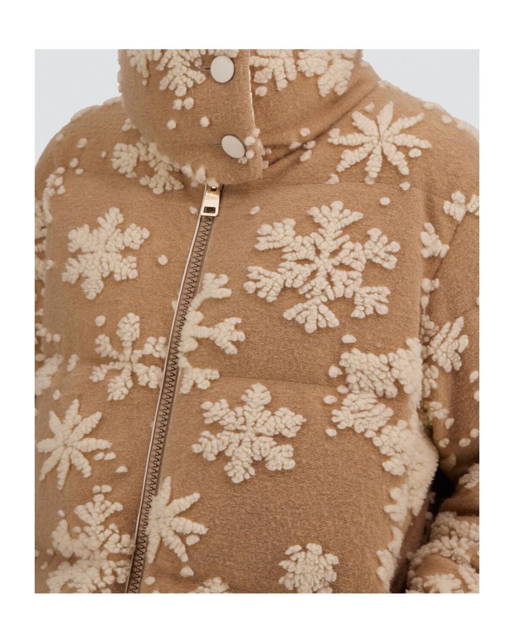 Herno Natural Snowflake Jacquard Jacket